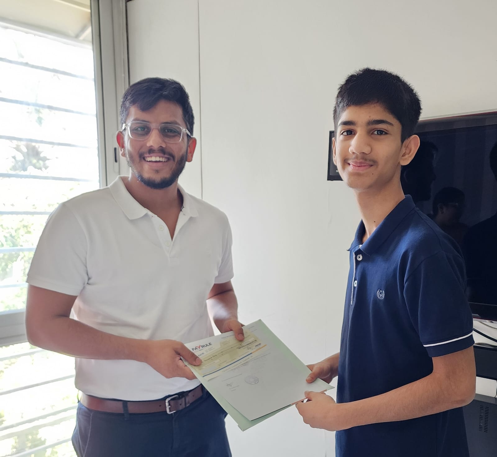 Certificate of Internship by CEO, Payrule Services CA Darshan Balai
